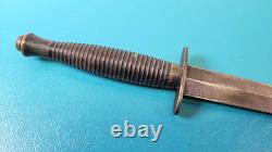 Poignard couteau vintage Fairbairn Sykes F-S troisième modèle Sheffield Angleterre TR1224