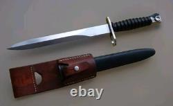 RARE Couteau de Combat Baïonnette Suisse Dague Militaire WECHNER AG W. VONESCH Vintage