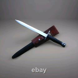 RARE Couteau de Combat Baïonnette Suisse Dague Militaire WECHNER AG W. VONESCH Vintage