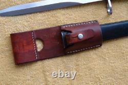 RÉSERVE COUTEAU COMBAT BAÏONNETTE SUISSE DAGUE MILITAIRE WECHNER AG W. VONESCH VINTAGE