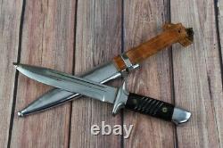 Rare Couteau Allemand De Combat Dagger K98 Avec Fourreau Mauser Remake Armée Bulgare