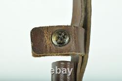 Rare Primeur Ww1 Allemand Officier Couteau De Combat Dague Avec Cuir Scabbrd