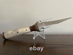 Rare Vintage Lyzrd Couteau Sur Mesure Dagger Poignée Stag/antler