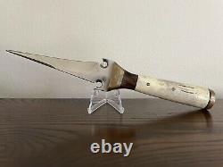 Rare Vintage Lyzrd Couteau Sur Mesure Dagger Poignée Stag/antler