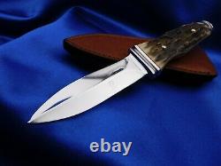 Rare Vintage Othello A G Russell 1977 Solingen Allemagne Sting Stag Couteau Et Gaine