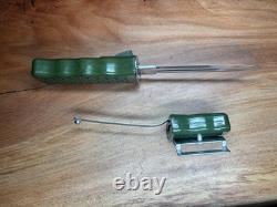 Rare couteau de combat de police chinois RPDC, dague à lame droite et lame dentée