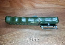 Rare couteau de combat de police chinois RPDC, dague à lame droite et lame dentée