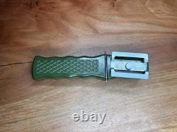 Rare couteau de combat de police chinois RPDC, dague à lame droite et lame dentée