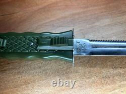 Rare couteau de combat de police chinois RPDC, dague à lame droite et lame dentée