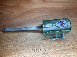 Rare couteau de combat de police chinois RPDC, dague à lame droite et lame dentée