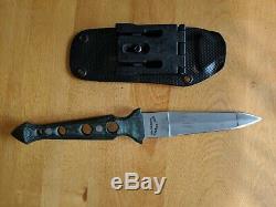 Ray Rogers Carcara 5 Couteau Combat Poignard Bg-42 Noir / Turquoise Manche Micarta