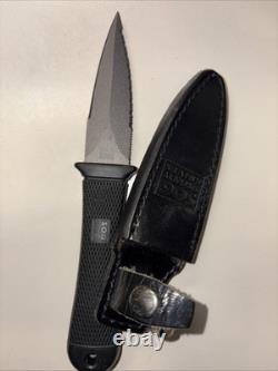 SOG JAPAN Seki, COUTEAU DE BOTTES MINI PENTAGON À LAME DENTELÉE AVEC ÉTUI EN CUIR NOUVEAU VINTAGE