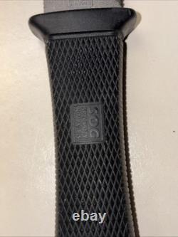 SOG JAPAN Seki, COUTEAU DE BOTTES MINI PENTAGON À LAME DENTELÉE AVEC ÉTUI EN CUIR NOUVEAU VINTAGE