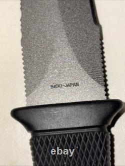 SOG JAPAN Seki, COUTEAU DE BOTTES MINI PENTAGON À LAME DENTELÉE AVEC ÉTUI EN CUIR NOUVEAU VINTAGE
