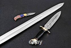 Saturday Sale Smith Main Forged Sword, Dague En Acier De Damas, Couteau De Poche
