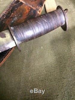 Seconde Guerre Mondiale Egw Combat Couteau Dague Ww2 Scarce Type
