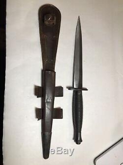 Seconde Guerre Mondiale Ww2 Angleterre Fairbairn Sykes Commando Fighting Couteau Dague Avec Gaine