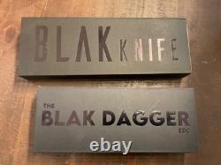 Set de 2 Couteaux Fixes Blak avec Étuis Durs