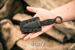 TOPS Knives I. C. E. Dague ICED-02 en acier 1095, USA, G10 noir, Kydex Beta Loops