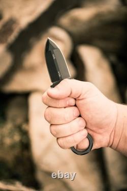 TOPS Knives I. C. E. Dague ICED-02 en acier 1095, USA, G10 noir, Kydex Beta Loops