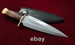 Titan Edge 14 couteau dague à lame fixe en acier D2 de combat Arkansas Toothpick