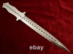 Titan Edge 15 couteau de chasse dague tactique de combat d'extérieur à lame fixe en acier D2