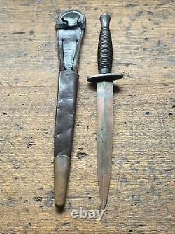 Troisième Motif Original Fairbairn Sykes Fighting Knife Dagger Ww2 Commando Sas