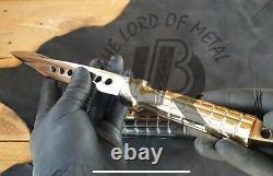 Ubr Couteau De Chasse En Acier À Haute Teneur En Carbone Fabriqué À La Main Tri Dagger Avec Couvercle En Acier