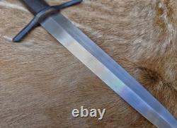 Ubr Couteau de chasse en acier D2 fait main personnalisé avec étui en cuir