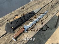Ubr Dague Kriss en Acier Outil D2 Fait Main Collectible Avec Fourreau