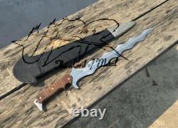 Ubr Dague Kriss en Acier Outil D2 Fait Main Collectible Avec Fourreau