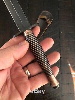 Véritable Ww2 Britannique Fairbairn Sykes Dagger Fighting Couteau Original Fourreau