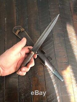 Véritable Ww2 Britannique Fairbairn Sykes Dagger Fighting Couteau Original Fourreau