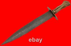 Very Good Large Confederate Fighting Dagger Bowie Knife, Époque De La Guerre De Sécession