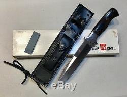 Vintage 1980' Al Mar Seki Japon Fighting Dague Couteau Gaine Cas