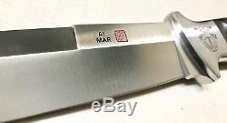 Vintage 1980' Al Mar Seki Japon Fighting Dague Couteau Gaine Cas