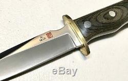 Vintage 1980 Al Mar Seki Japon Fighting Dague Couteau Gaine En Nylon Monnaie