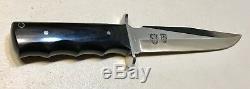 Vintage 1980 Al Mar Seki Japon Fighting Dague Couteau Original En Cuir Gaine