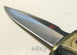 Vintage 1980 Al Mar Seki Japon Fighting Dague Couteau Withnylon Gaine Monnaie