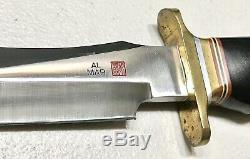 Vintage 1980 Al Mar Sof Sog Seki Japon Combat Bérets Verts Dague Couteau Gaine