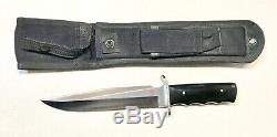 Vintage 1980 Al Mar Valade Gravé Seki Japon Fighting Dague Couteau Gaine