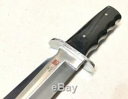 Vintage 1980 Al Mar Valade Gravé Seki Japon Fighting Dague Couteau Gaine