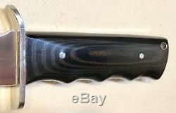 Vintage 1980 Grand Al Mar Seki Japon Fighting Couteau Dague Withnylon Gaine 13l