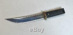 Vintage Al Mar Seki Japon Modèle 4004 Shugoto1 Tanto Fighting Dague Couteau Gaine
