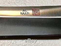 Vintage Al Mar Seki Japon Shugoto1 Tanto Fighting Dague Couteau Fourreau Case Monnaie