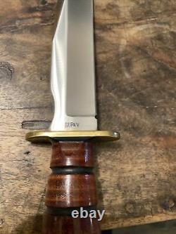 Vintage Années 1980 Grand Al Mar Grunt II 2 Poignard Couteau Original Gaine Menthe 13