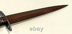 Vintage Antique 1940 Angleterre Fairbairnsykes Fighting Blade Dagger Couteau