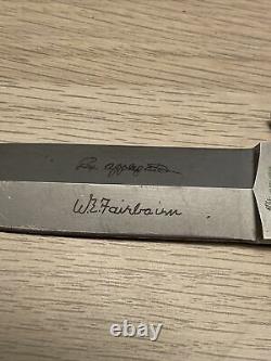Vintage Boker Applegate Fairbairn Couteau À Lame Fixe Dagger Solingen Allemagne Rare