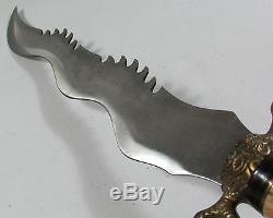 Vintage Chipaway Couverts Grand Couteau Lame Fixe 13,5 Dagger Withleather Gaine