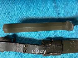 Vintage Couteau De Combat Allemand Dagger Original Baron Rostfrei W Gaine En Métal 1960